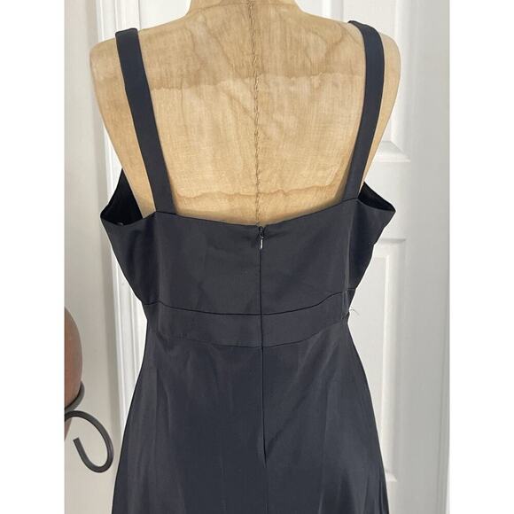 Calvin Klein Satin Maxi Dress Black XS Sleeveless Sweetheart Neckline Formal - Picture 4 of 14
